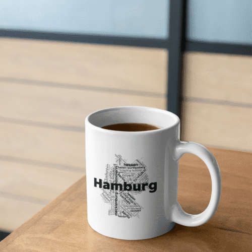 Kaffeebecher mit Städtenamen